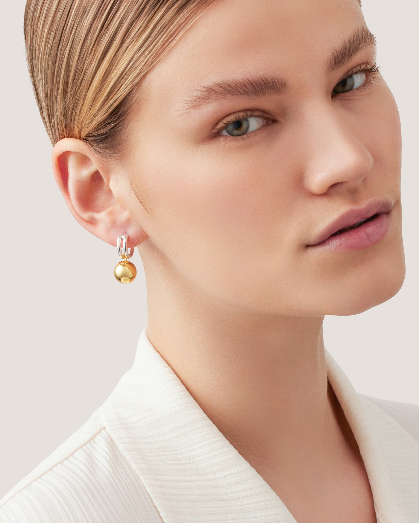 Lyra Huggies Two Tone Earrings - Stylish and Comfortable for Everyday Wear | Perfect for Work, Parties, and Casual Outings