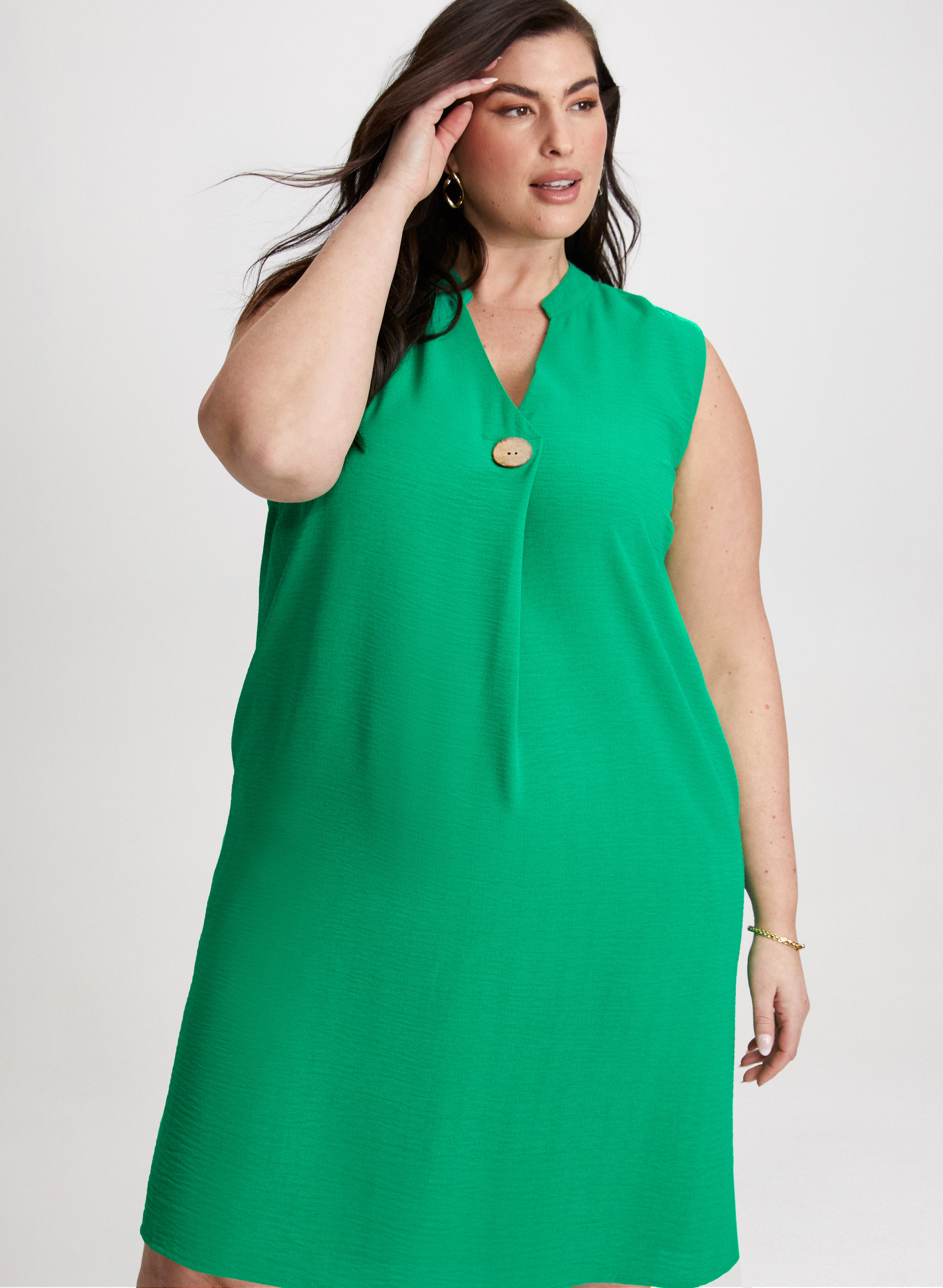 Elegant Button-Down Dress for Women - Stylish & Comfortable Casual Wear for Office, Date Night & Everyday Outfits