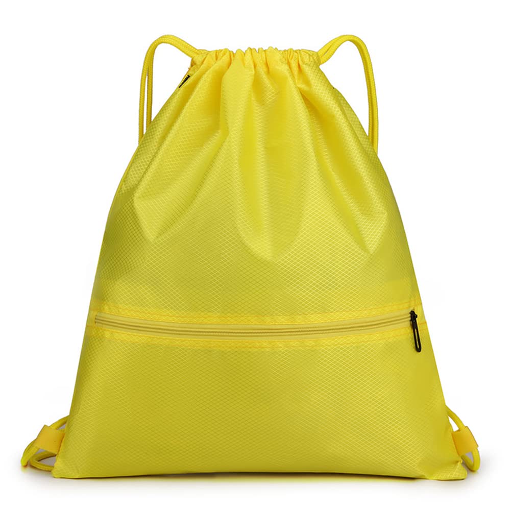 Rojeam Lightweight Drawstring Backpack - Sport Gym Sackpack with Adjustable Strings, Durable Tote Storage Bag for Workout, Travel & School | Perfect for Running, Yoga, Beach & Daily Use