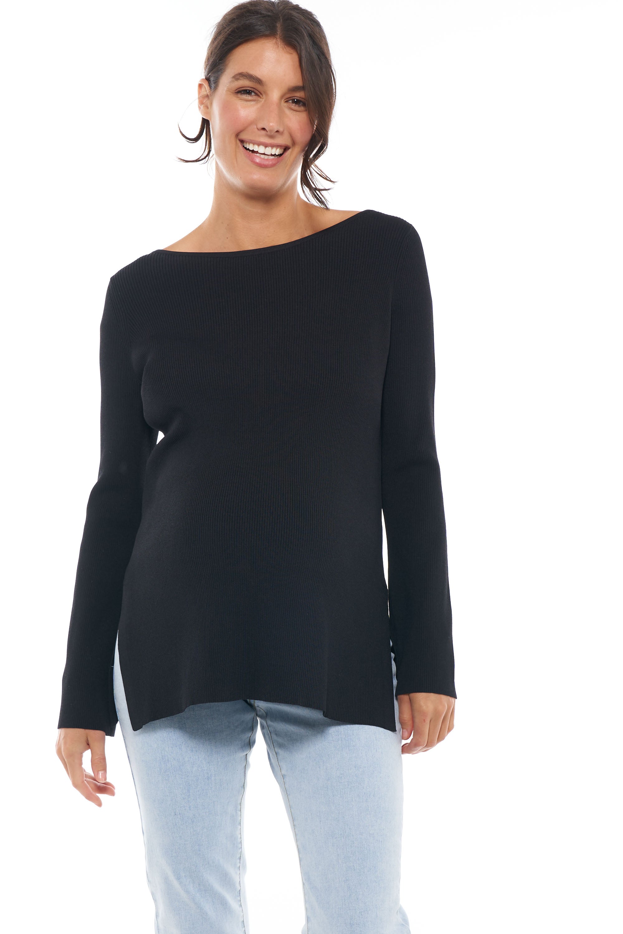 Up And Over Long Sleeve Top for Women - Trendy Casual Shirt for Everyday Wear, Work & Outfits