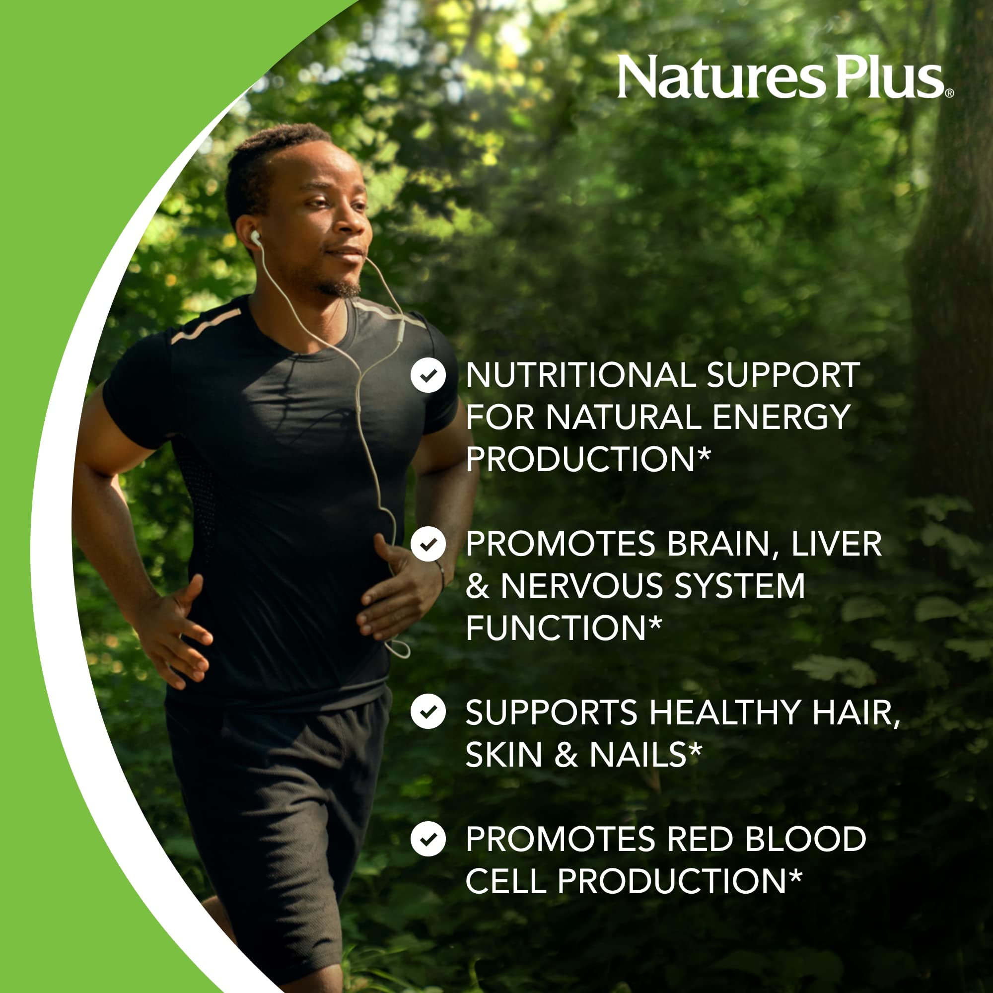NaturesPlus Pantothenic Acid 1000mg - 60 Sustained Release Tablets | High-Potency Vitamin B5 Supplement for Energy & Metabolism Support | Vegetarian, Gluten Free | Perfect for Active Lifestyles & Stress Relief