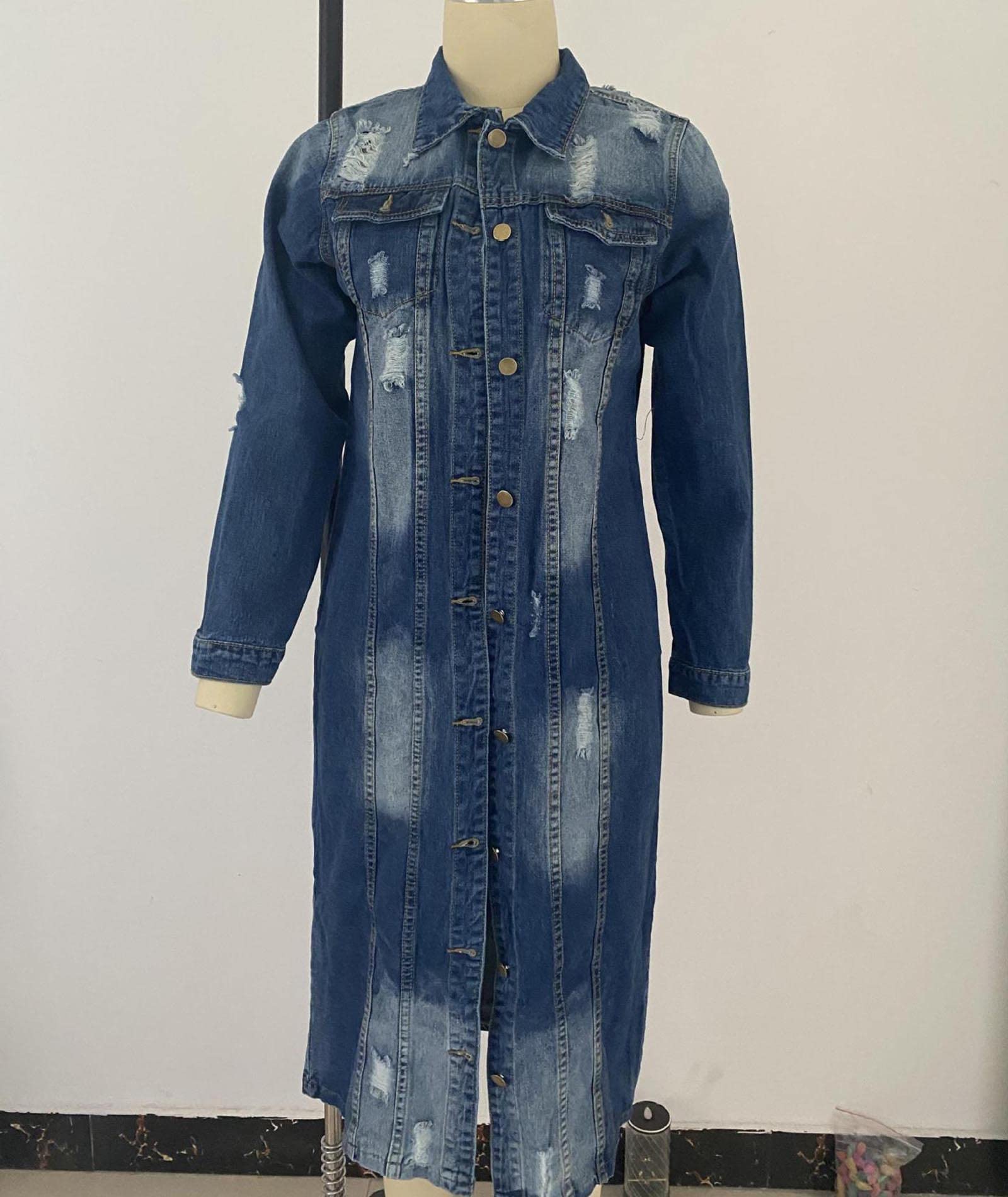 Distressed Denim Jacket for Women - Ripped Denim Coat & Outfits for Spring & Fall | Casual Outerwear for Everyday Wear