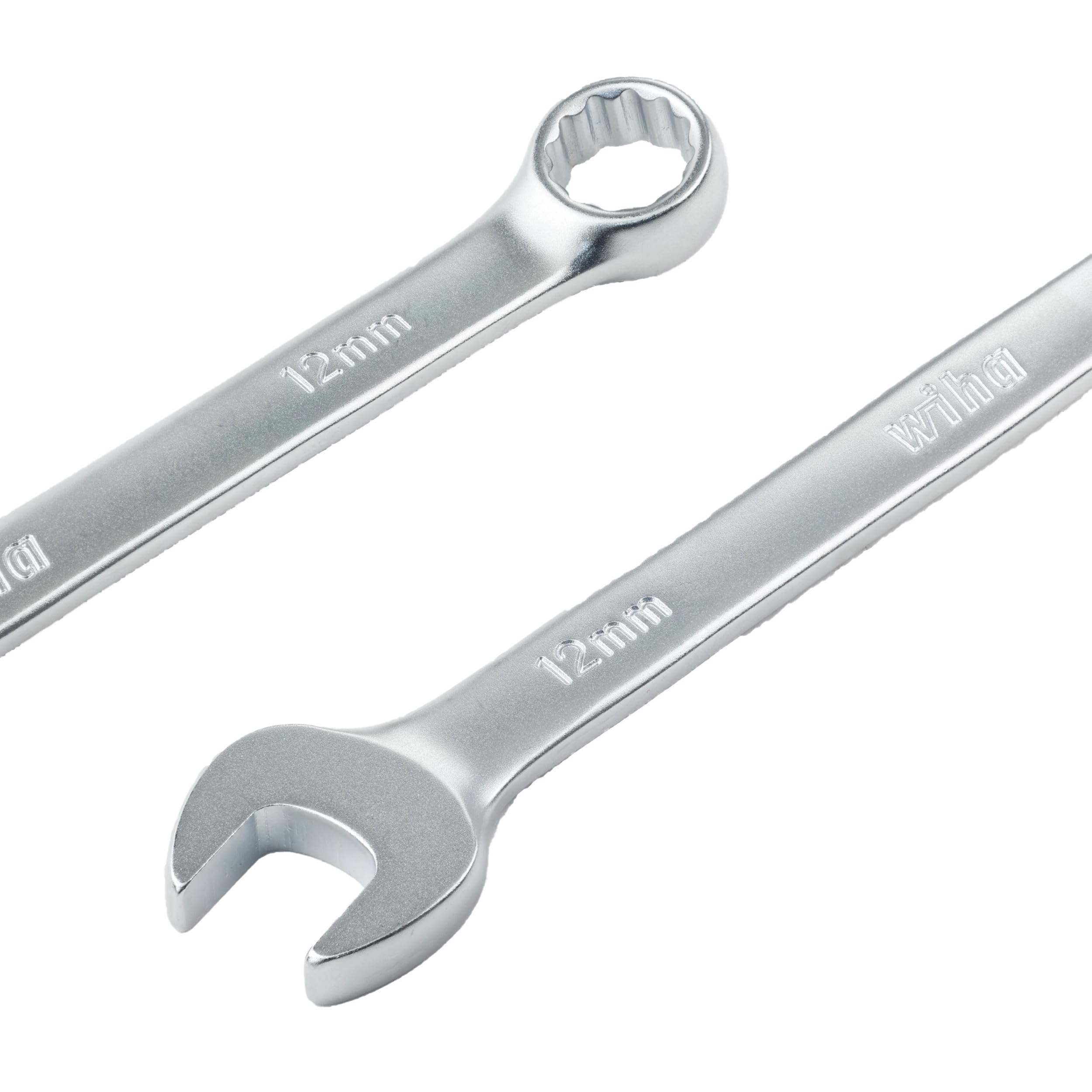 12-Piece Combination Metric Wrench Set - SAE & MM Sizes for Automotive, DIY & Home Repair | Professional Grade Steel Tools for Mechanics & Handymen