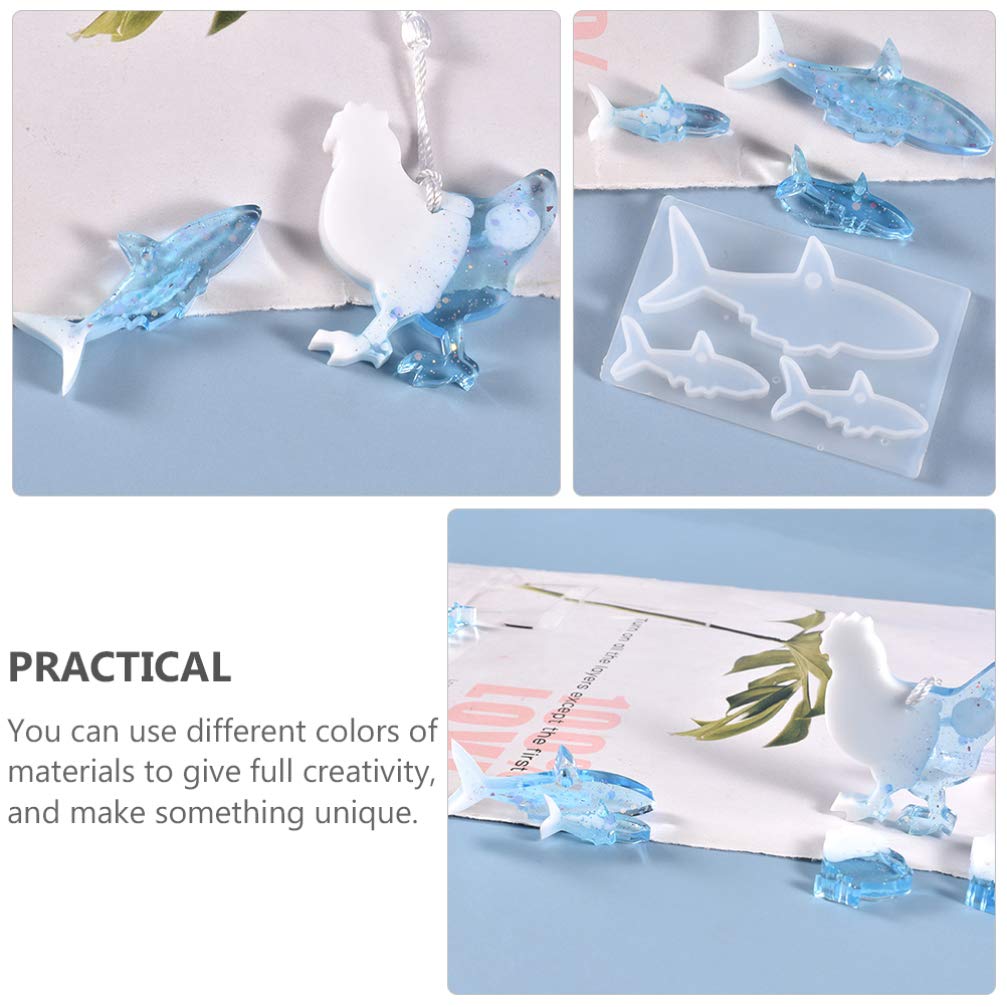 ARTIBETTER 2-Piece Silicone Jewelry Molds - Chicken & Fish Shaped Pendant Molds for DIY Epoxy Resin Casting, Handmade Charm & Tag Making - Perfect for Crafting Unique Resin Jewelry at Home