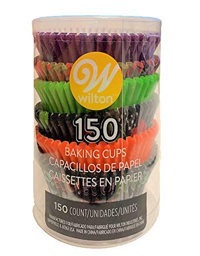 Haunted Pumpkin Assorted Baking Cups - Standard Size 150 Count - Perfect for Halloween Cupcakes, Party Treats & Spooky Desserts