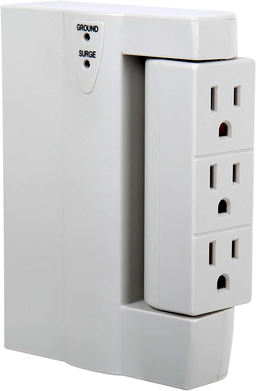 FOCUS ELECTRONICS 86887 Single Side Swivel Power Outlet with Rotating Plug - Perfect for Home, Office & Travel Use