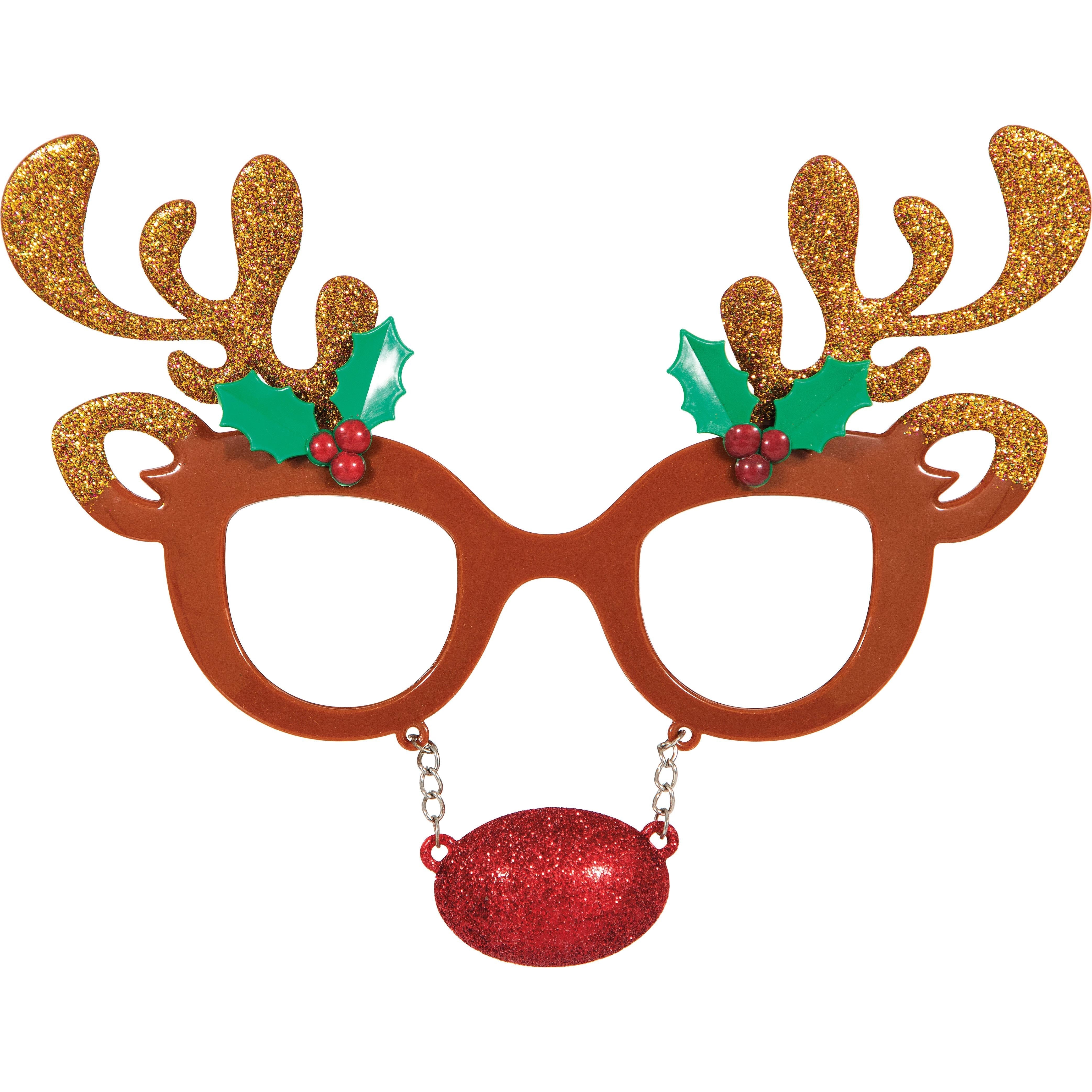 12-Piece Bulk Reindeer Christmas Glasses Party Favors - Festive Holiday Drinkware for Christmas Parties, Office Celebrations & Family Gatherings