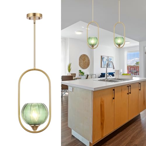 Gold/Green Glass-1 Light