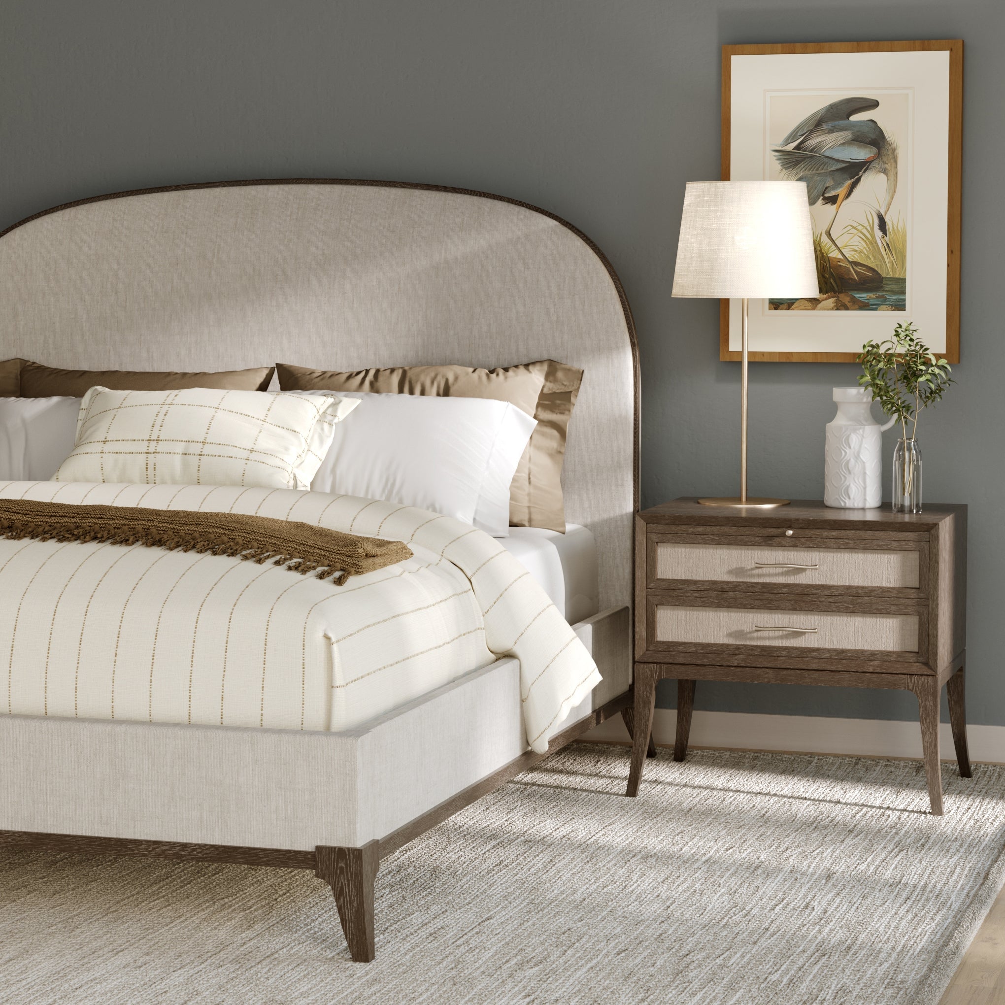 Maidstone Upholstered Queen Size Bed Frame with Button Tufted Headboard - Luxurious Fabric Upholstery for Master Bedroom & Guest Room Decor