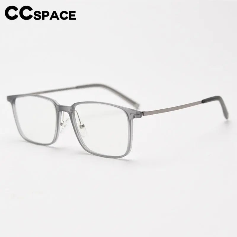 CCspace Unisex Full Rim Square TR90 Titanium Eyeglasses 56903 - Lightweight & Durable Glasses for Work, Reading & Everyday Use