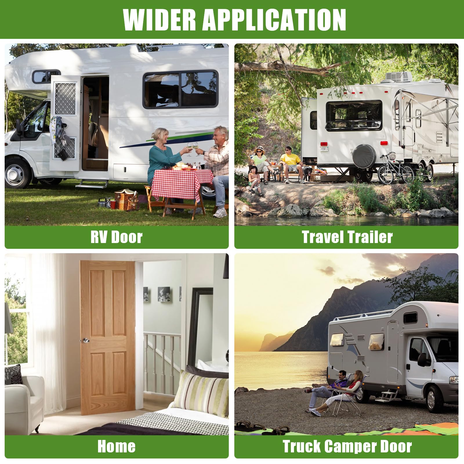 Magnetic RV Door Holder - Heavy Duty Baggage Door Catch Latch for Camper, Trailer, Motorhome & Boat Storage Compartments (2 Pack, White) | Secure Cargo Doors During Travel & Camping
