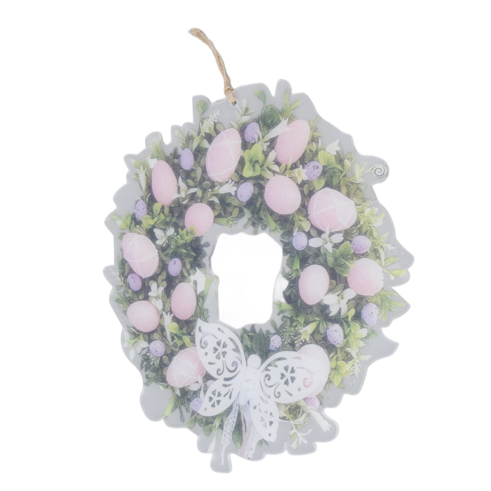 Easter Wreath Decorations - Acrylic Panel with Lifelike Butterfly Pattern, Elegant Easter Sign for Garden, Bedroom, Wall Decor | Perfect for Spring Home Decor, Easter Party & Holiday Gift Giving