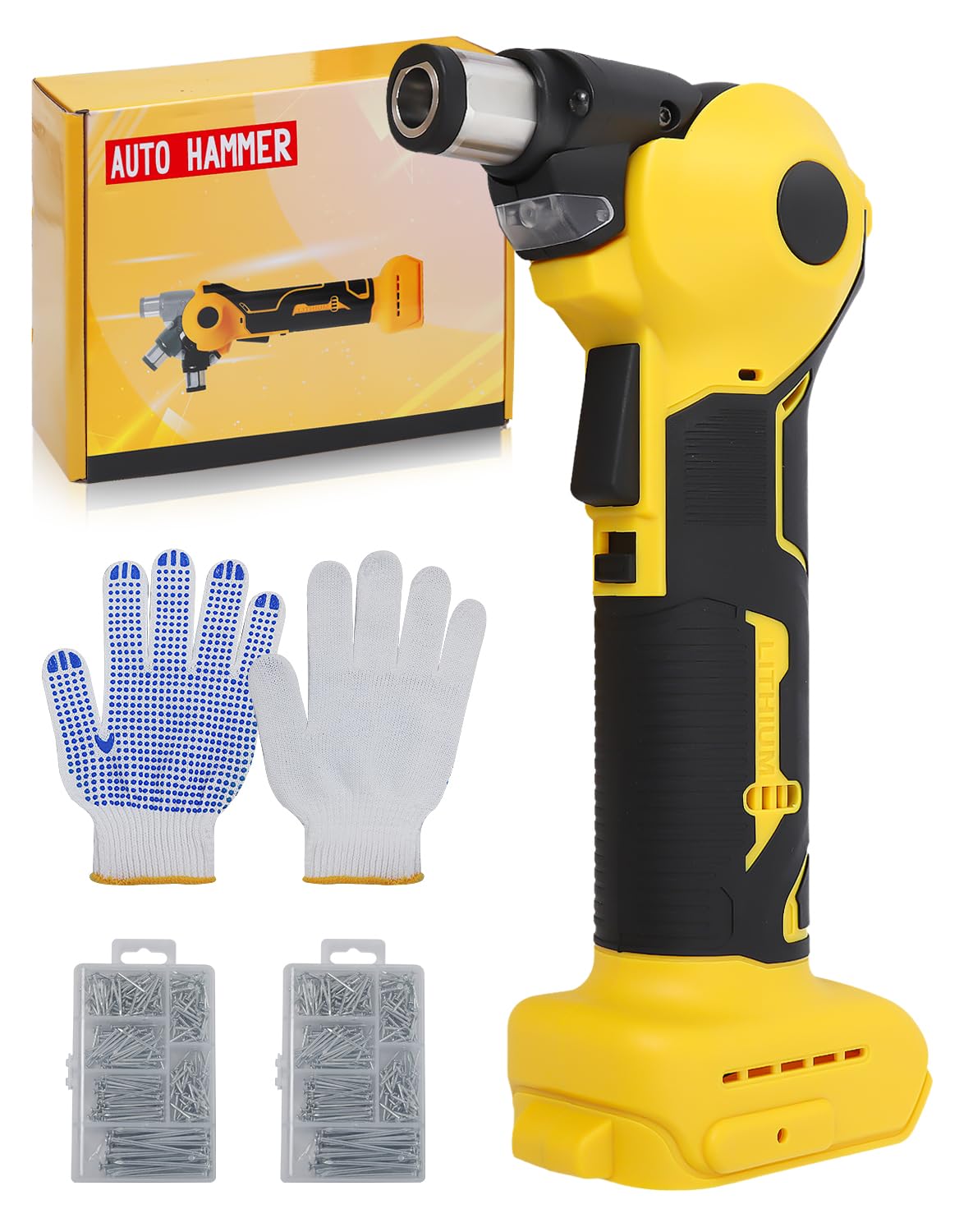 **Cordless Palm Nailer with Magnetic Tip - 14000 RPM Brushless Motor, 0-90° Adjustable, Compatible with Dewalt 20V Battery (Battery Not Included) - Perfect for Framing, Joist Hangers, and Tight Spaces**