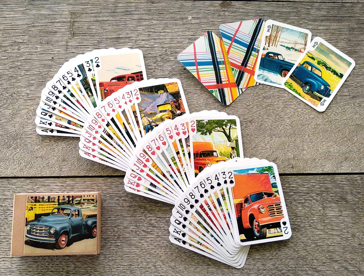Vintage Retro Classic American Truck Playing Cards - 54 Unique Poker Deck with 50s & 60s Commercial Trucks Design | Perfect for Poker Nights, Card Games, Gifts & Collectors