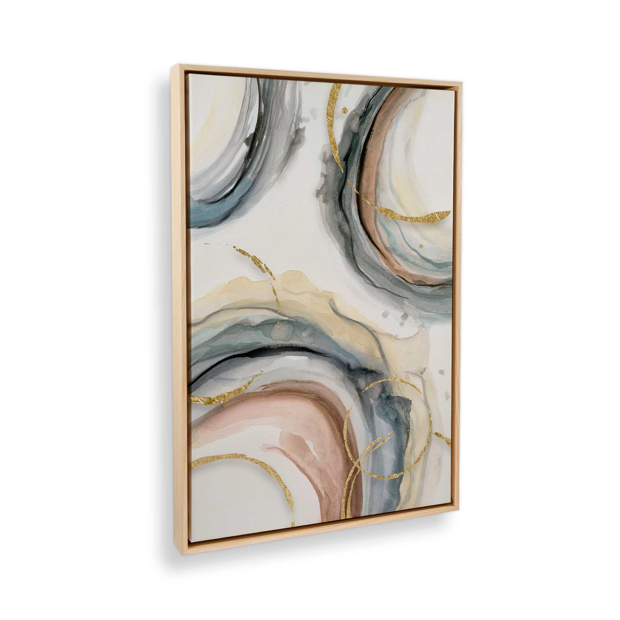 Golden Echoes v2 Canvas Wall Art Print - Modern Home Decor for Living Room, Bedroom & Office