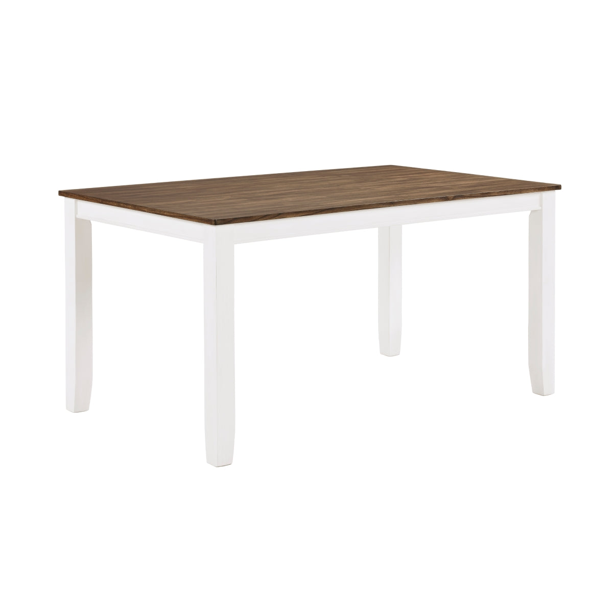 7-Piece Cherry & White Dinette Set with 6 Chairs - Perfect for Kitchen, Dining Room, Breakfast Nook & Small Spaces