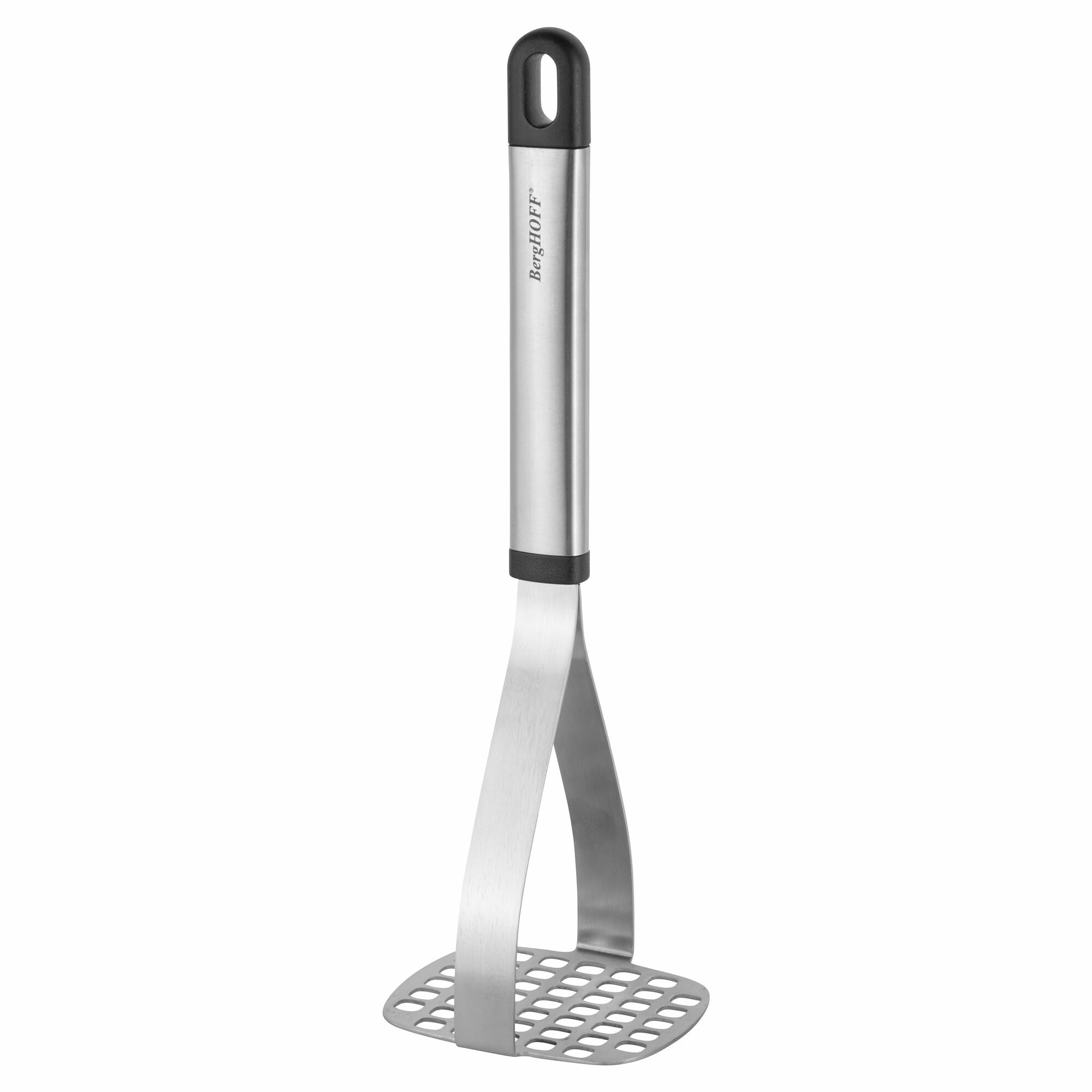 BergHOFF Essentials 8-Piece Stainless Steel Kitchen Utensil Set with Wall-Mounted Revolving Rack - Ergonomic Hollow Handle & Hanging Loop - Perfect for Small Kitchens, Cooking Gifts & Home Organization