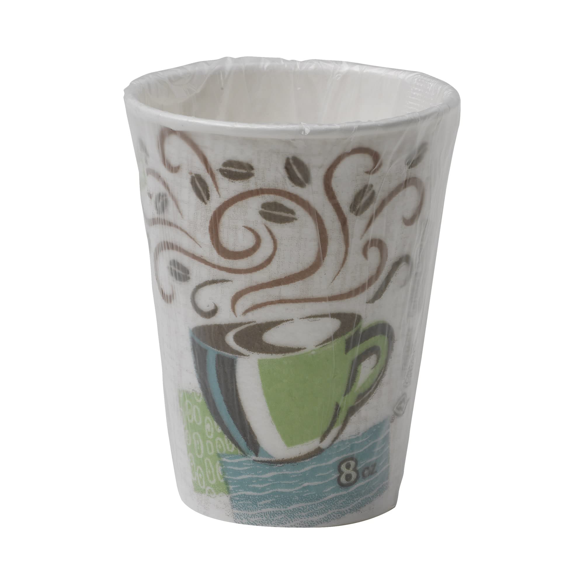 Dixie PerfecTouch Insulated Paper Cups - 8 Oz Coffee Haze (Pack of 1,000) | Hot & Cold Beverage Cups for Coffee, Tea, Office, Cafes & Parties
