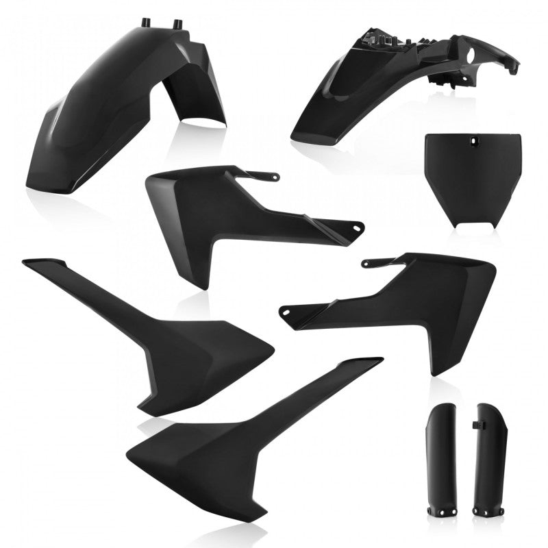 Acerbis 17+ Husqvarna TC65 Full Plastic Kit - Black | Dirt Bike Replacement Body Panels for Kids & Youth | Perfect for Off-Road Racing & Trail Riding