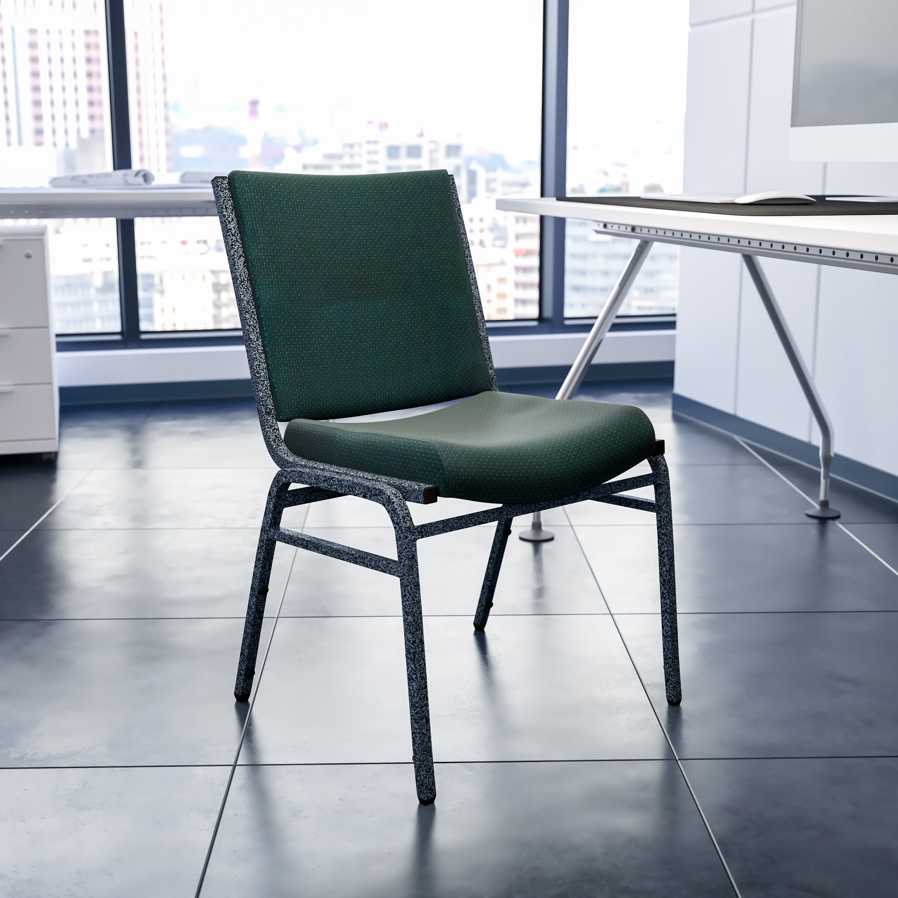 FLASH HERCULES Series Heavy Duty Patterned Fabric Stack Chair - Durable & Comfortable for Office, Events, and Outdoor Use