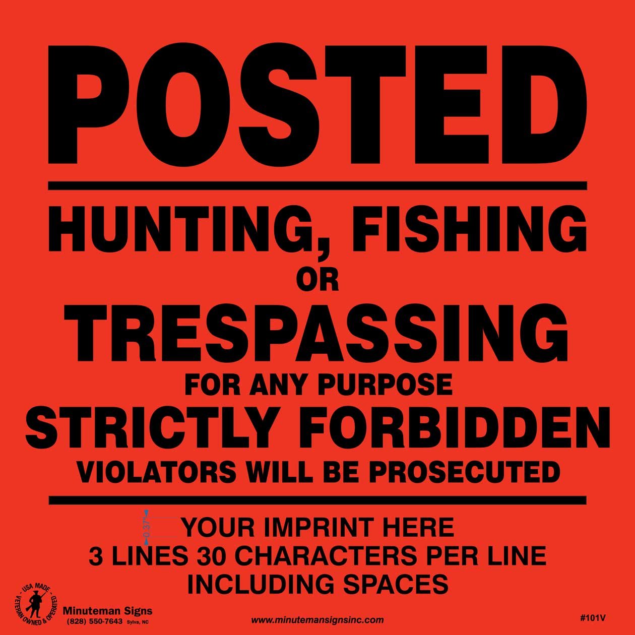 No Trespassing Signs - 100 Pack Orange Custom Metal Signs for Hunting, Fishing & Private Property - Durable Outdoor Warning Signs for Farms, Ranches & Land