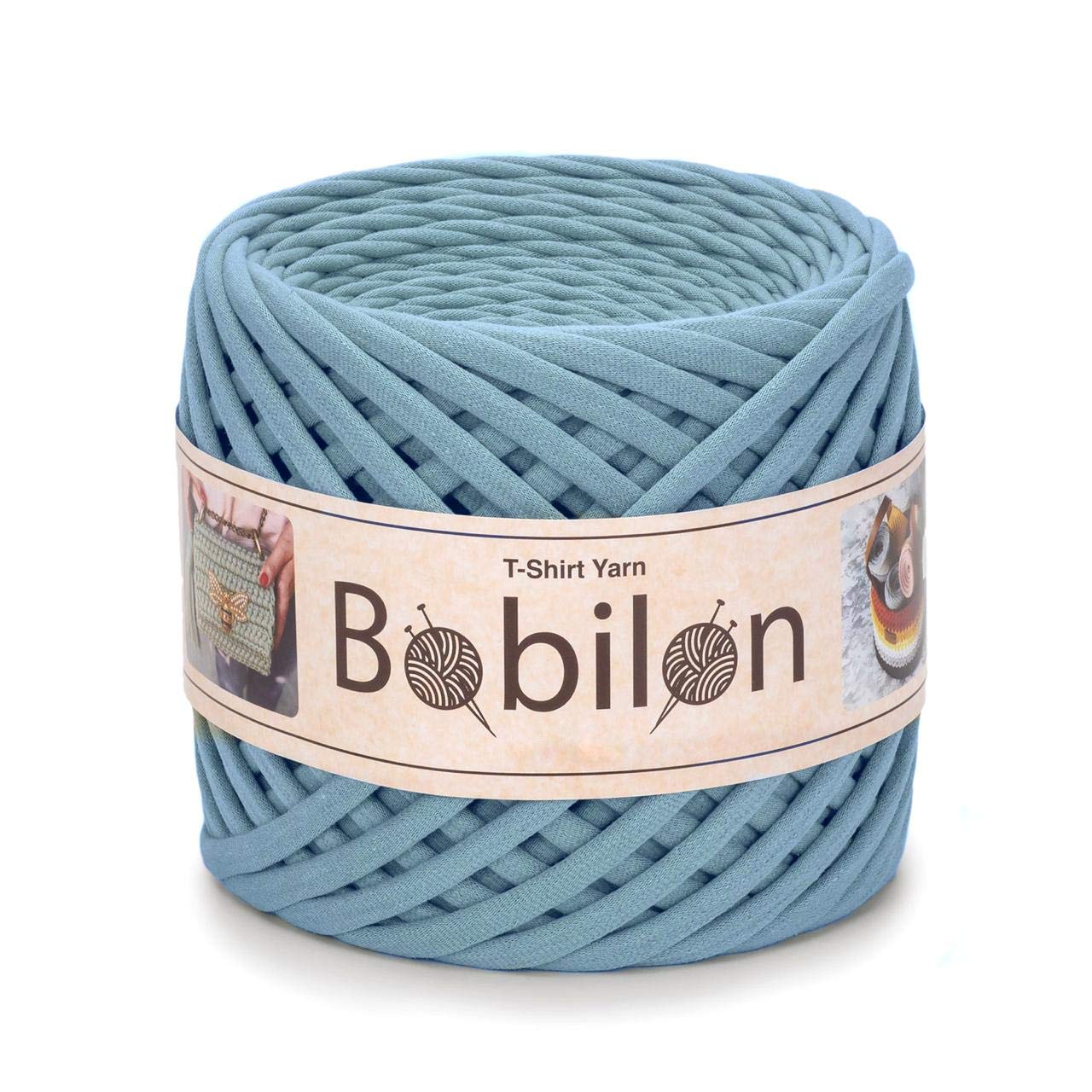 Premium Cotton T-Shirt Yarn - 110 Yards (100 Meters) - Smoky Gray Ribbon Yarn for Knitting & Crocheting - 5-7mm Thickness - Perfect for DIY Home Decor, Blankets & Scarves