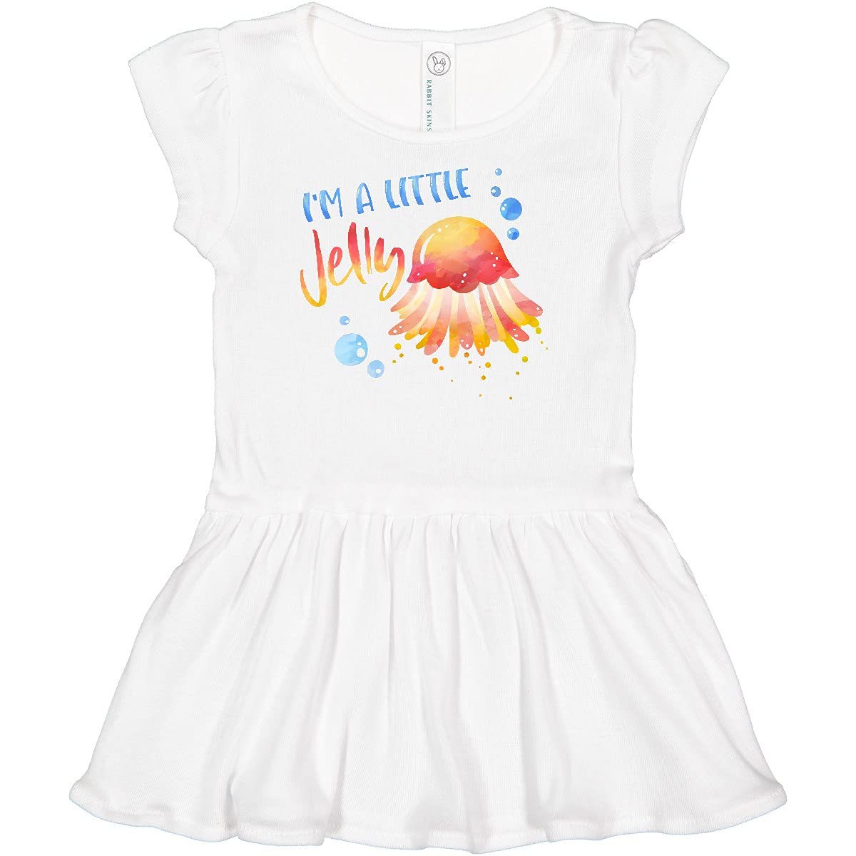 Inktastic 'I'm a Little Jelly' Funny Jellyfish with Bubbles Baby Dress - Perfect for Beach Outings, Birthday Parties & Cute Photo Shoots