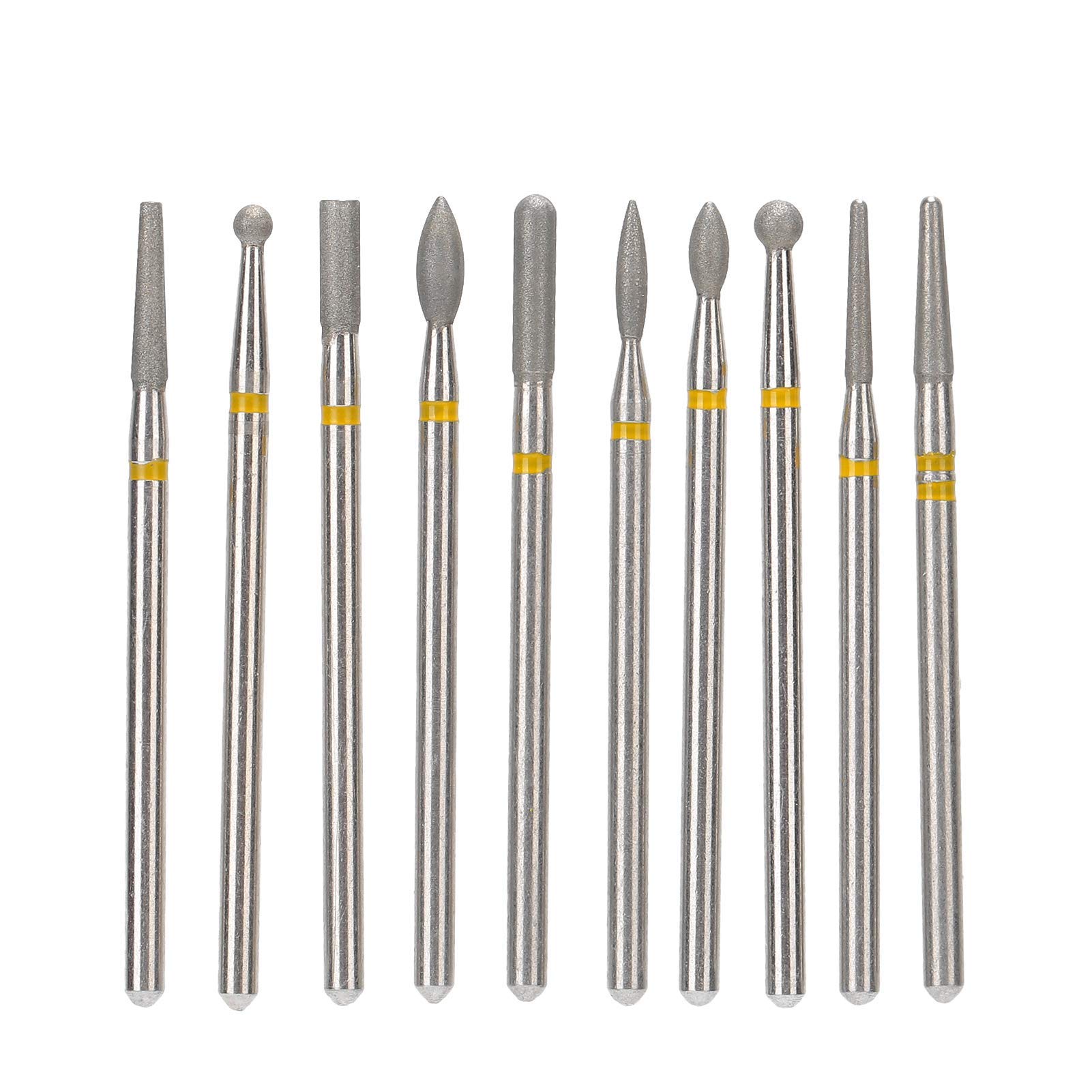 10Pcs Professional Nail Drill Bits Set - Carbide Milling Burr Grinder for Acrylic, Fiberglass & Silk Nails - Perfect for Salon Manicure, Nail Art and Home Nail Care
