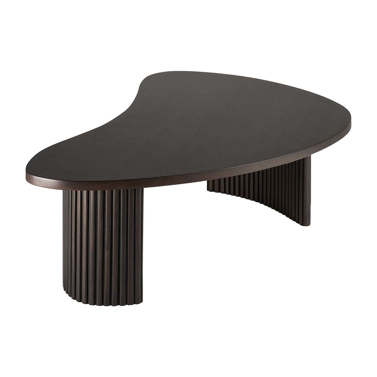 Modern Boomerang Coffee Table - Stylish Wooden Living Room Furniture for Home Decor | Perfect for Small Spaces, Apartments & Lounge Areas