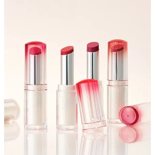 CLIO Crystal Glam Balm Lipstick - 6 Vibrant Colors, 3.2g Moisturizing & Shiny Finish - Perfect for Daily Wear, Parties & Special Occasions