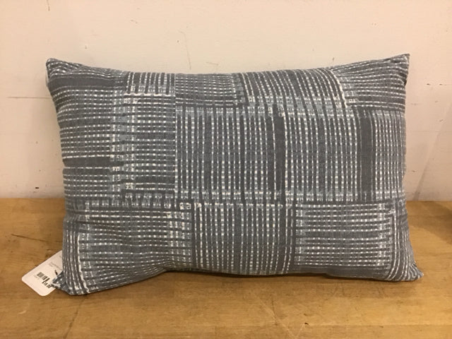 Premium Blue and White Lumbar Support Pillow for Office Chair, Sofa & Car - Ergonomic Back Cushion for Comfort and Pain Relief - Home & Travel Use
