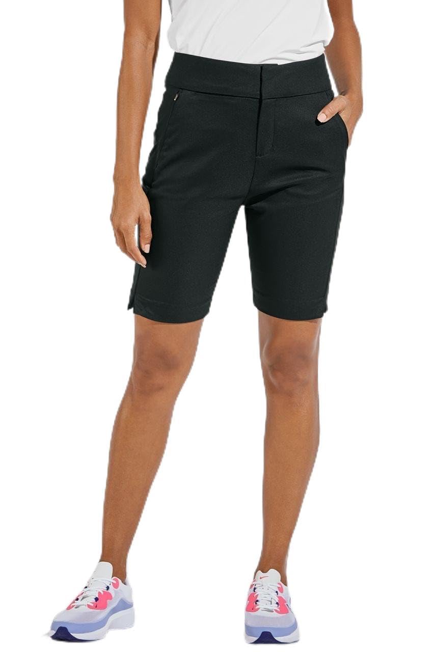 Coolibar UPF 50+ Women's Sun Protective Performance Shorts - Lightweight Quick-Dry Hiking & Outdoor Travel Pants for Summer Adventures