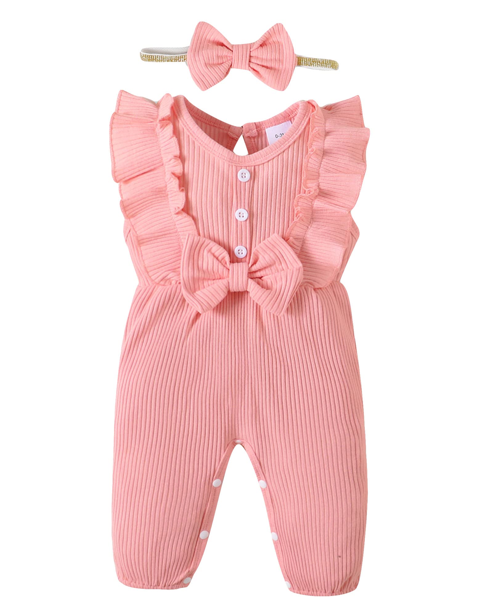 Mioglrie Newborn Baby Girl Clothes - Soft Cotton Romper Outfit for Infant Girls | Cute & Comfortable Babywear for Newborns, Photo Shoots & Daily Wear