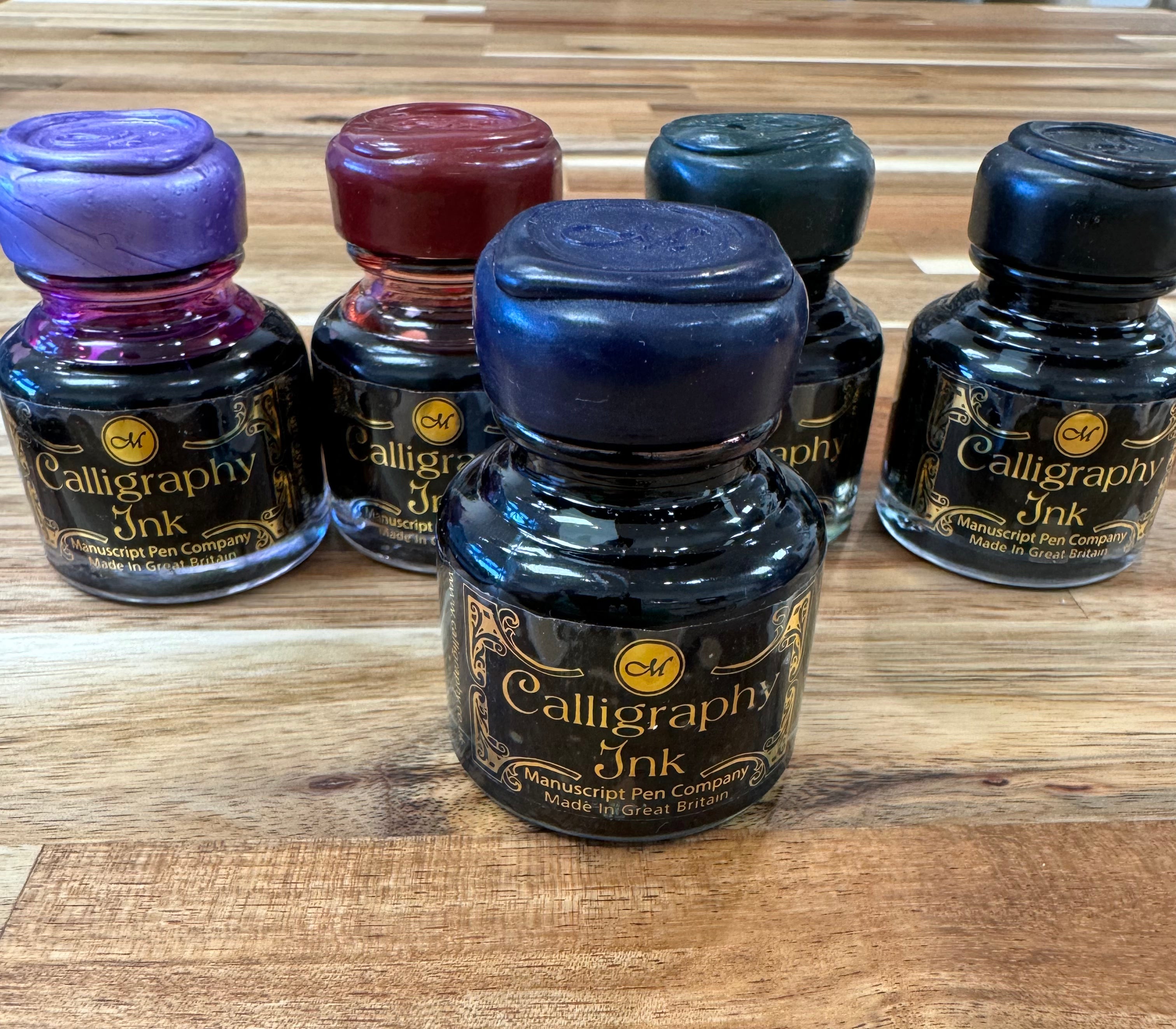 Premium Manuscript Calligraphy Ink - 30ml Bottle for Dip Pens, Fountain Pens & Artistic Writing - Perfect for Wedding Invitations, Certificates & Hand Lettering Projects