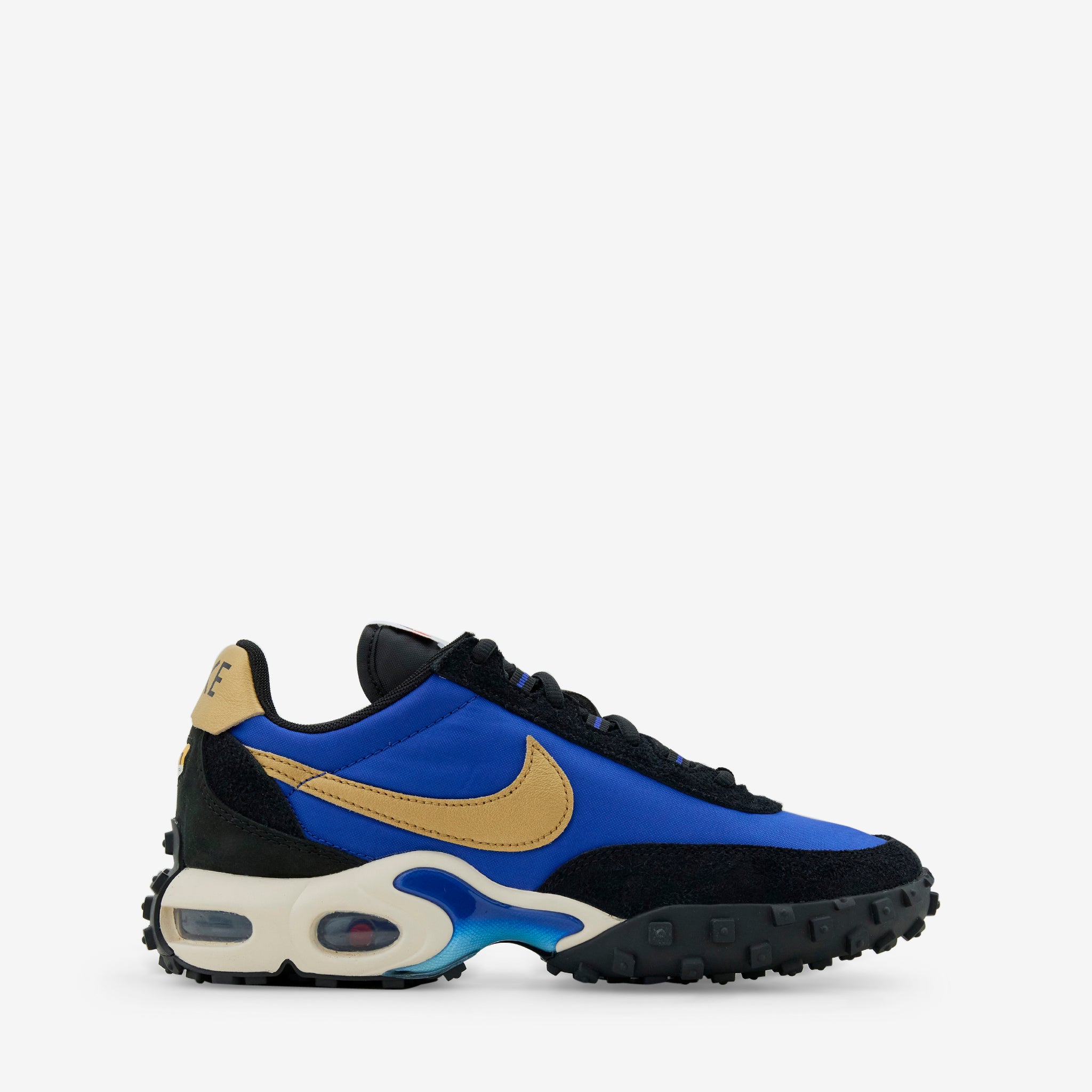 Nike Air Max Waffle SP Running Shoes - Hyper Blue/Metallic Gold/Black Colorway | Lightweight & Comfortable for Jogging, Gym Workouts & Casual Wear