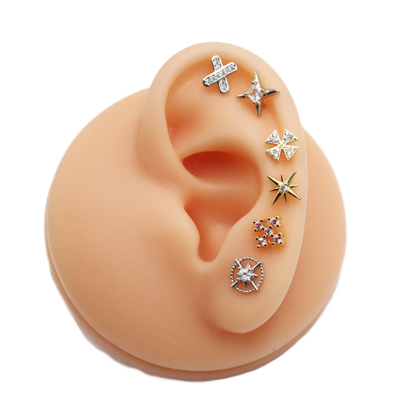 20G Tiny Beard Flat Back Labret Helix Daith Stud - Surgical Steel Body Jewelry for Men & Women | Perfect for Cartilage, Nose, Ear Piercing & Everyday Wear