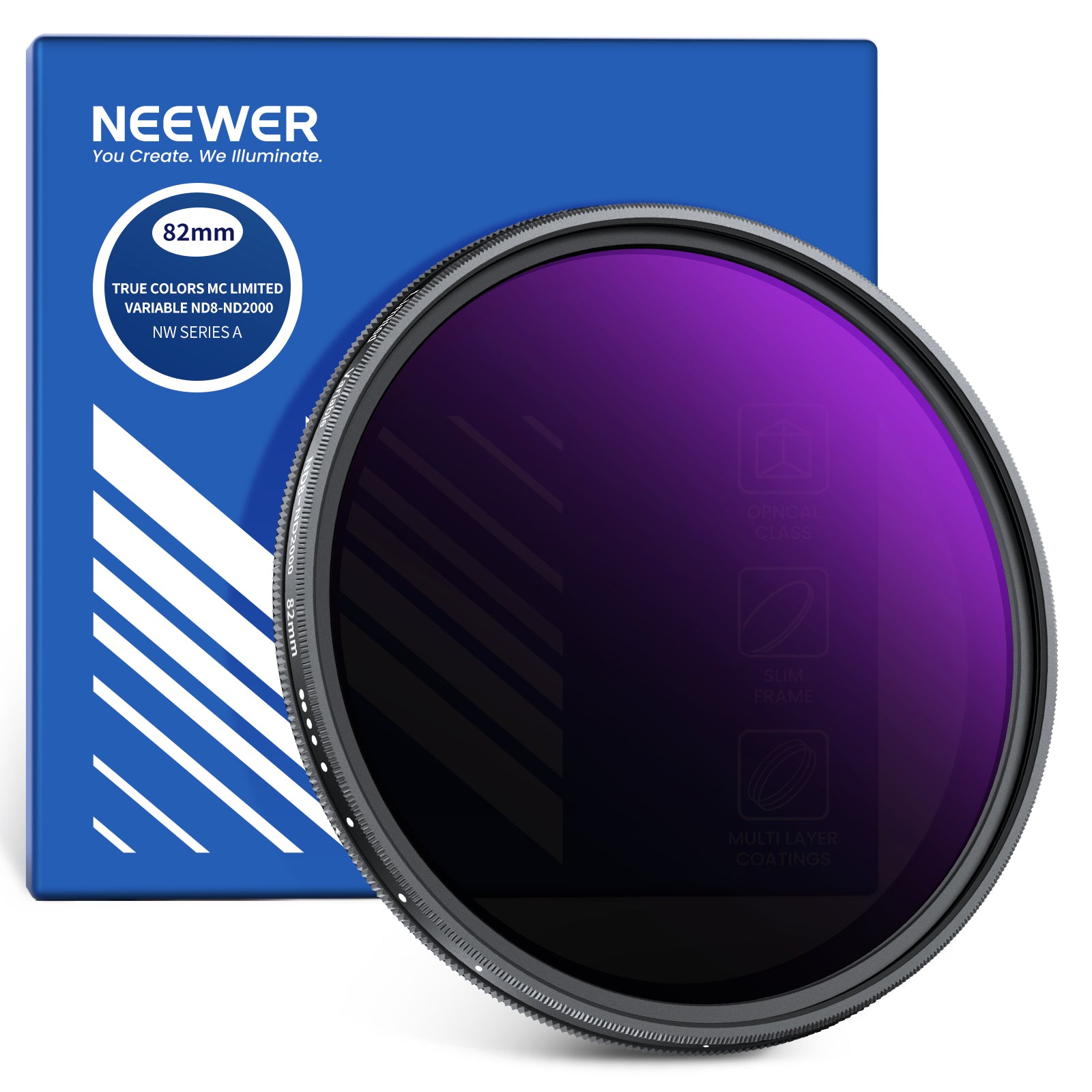 NEEWER True Colors Variable ND Filter ND8-2000 with Hard Stop for DSLR & Mirrorless Cameras - Perfect for Landscape, Portrait, and Video Photography