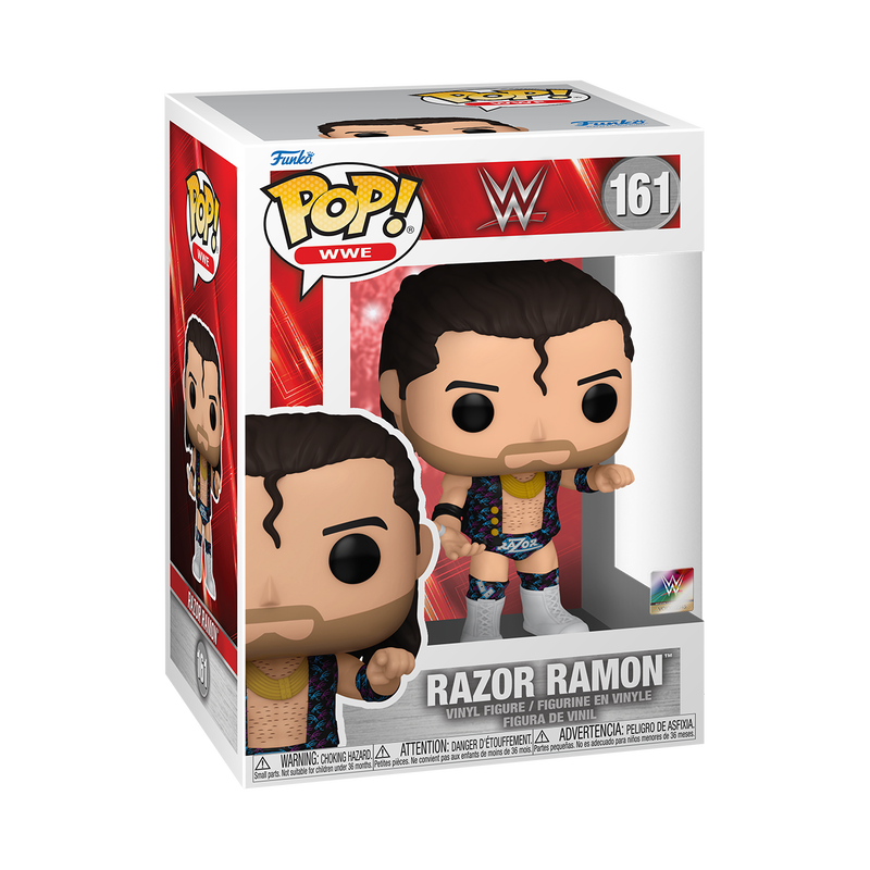 Razor Ramon Funko Pop Vinyl Figure #161 with Hard Protector Case - WWE Wrestling Collectible for Display & Gift Giving