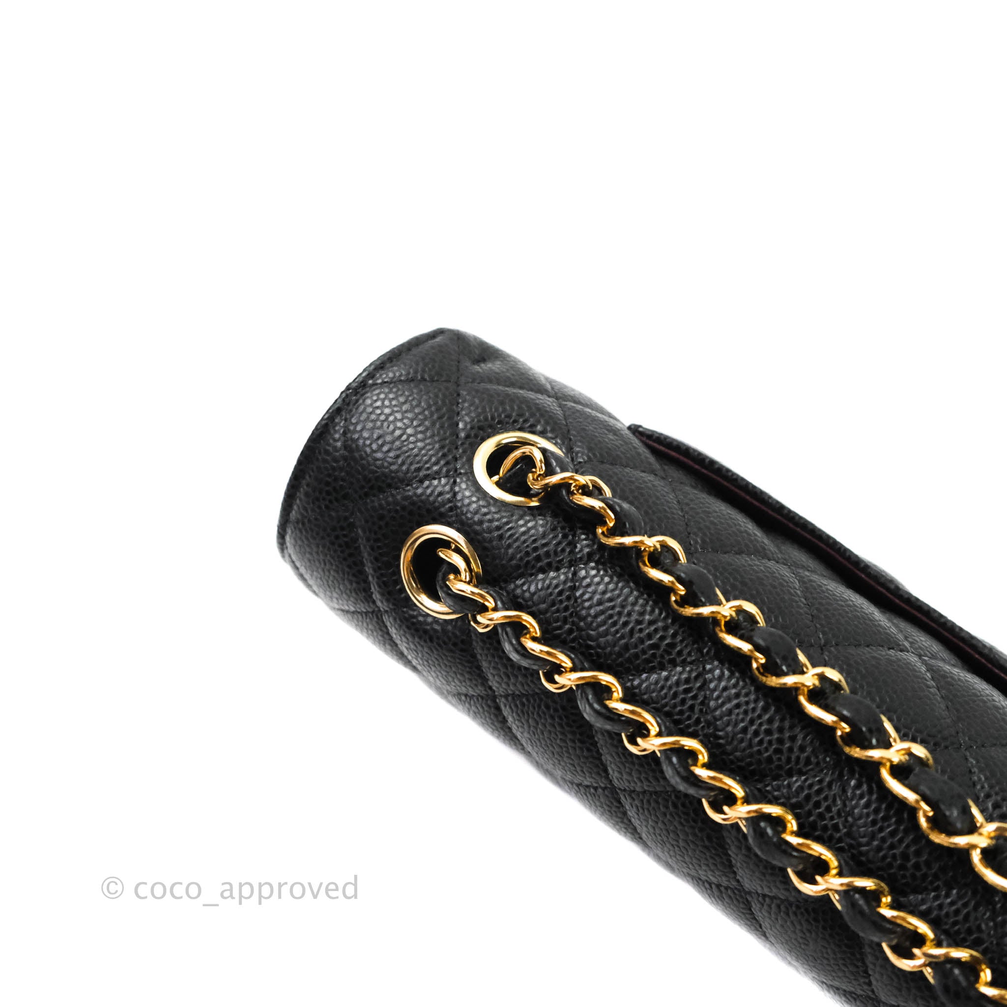 Chanel Classic Medium Double Flap Bag Black Caviar Leather with Gold Hardware - Luxury Designer Handbag for Women, Perfect for Work, Evening & Special Occasions