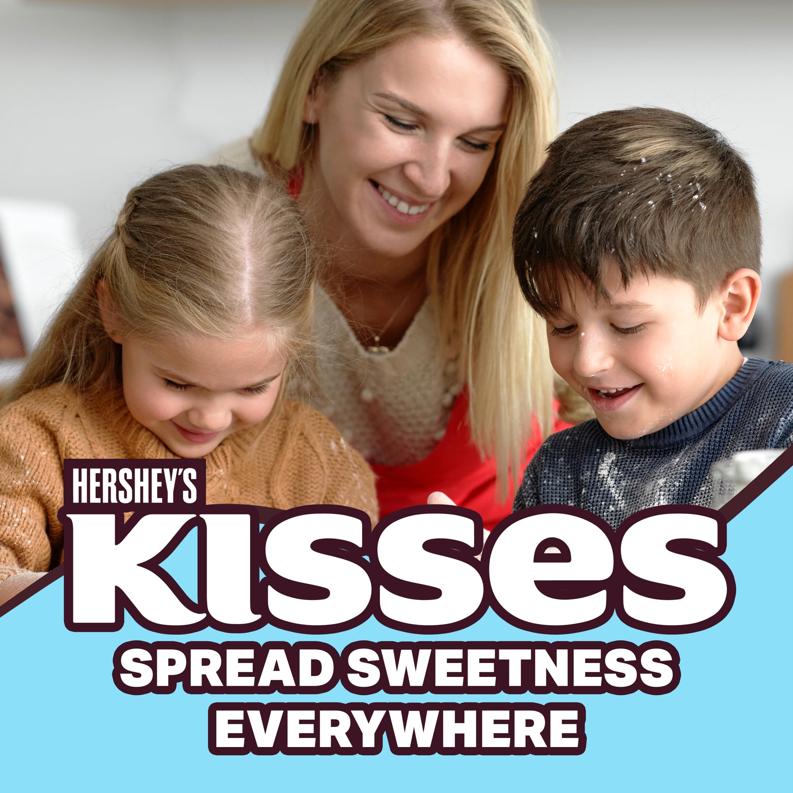 Hershey's Kisses Cookies & Cream Chocolate Chips - 1 Pound Bulk Candy (Approx 105 Pieces) - Individually Wrapped Blue Foil Candies for Gifts, Parties & Holidays - Perfect for Gift Boxes, Piñata Stuffers, Christmas Stockings & Office Treats - Delicious Snacks for Kids & Adults