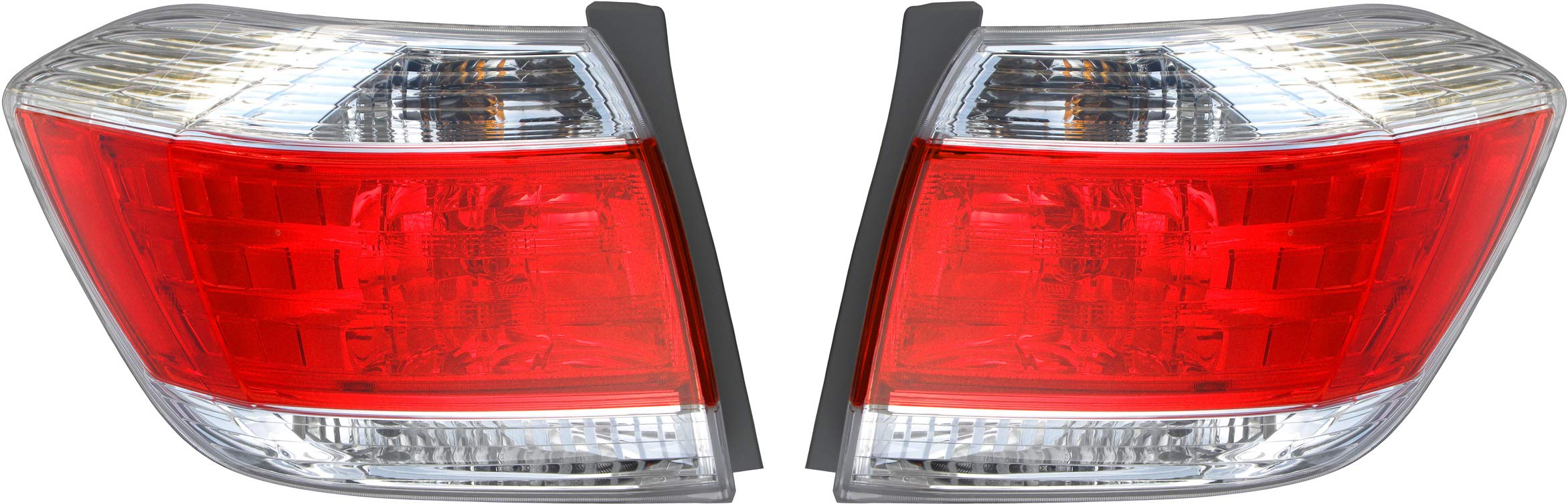 EPIC LIGHTING OE Style Replacement Rear Brake Tail Lights Assembly for 2011-2013 Toyota Highlander - Left Driver & Right Passenger Pair - Durable LED Lights for Night Driving and Enhanced Safety