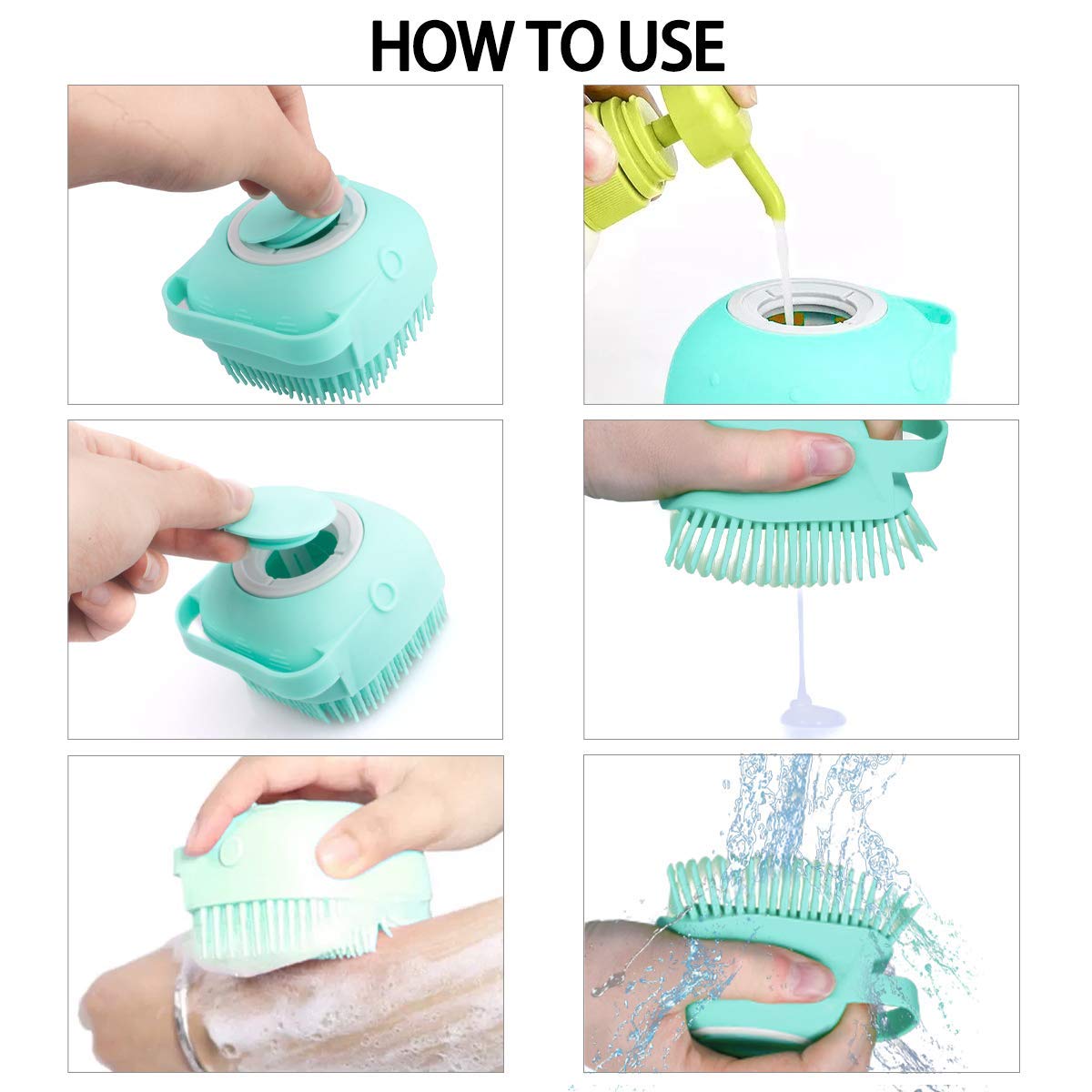 BROCCOLIN® Silicone Body Scrubber & Exfoliating Brush - Reusable Shower Loofah with Soap Dispenser for Deep Cleaning - Gentle Massage Scrub for Women & Kids - Perfect for Sensitive Skin & Spa-Like Bath Experience
