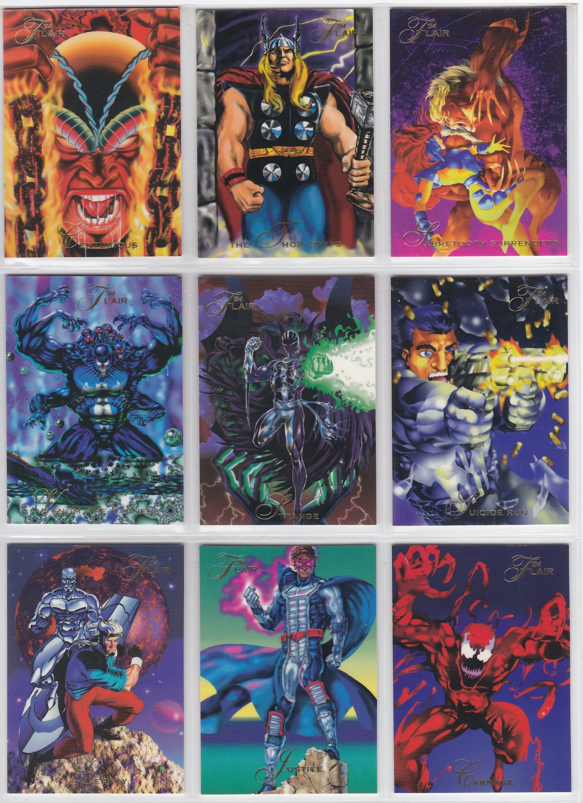 1994 Marvel Flair Inaugural Edition Complete 150-Card Set NM/M Condition - X-Men, Spider-Man Trading Cards | Perfect for Collectors, Display & Investment