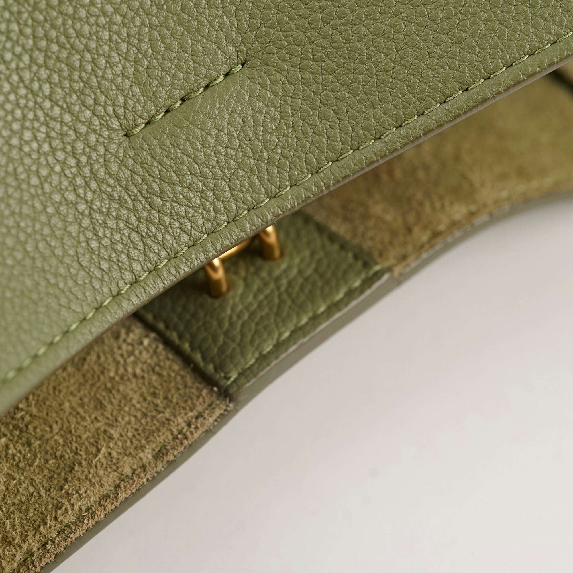 Celine Sangle Bucket Bag - Genuine Leather Crossbody Shoulder Bag in Green | Perfect for Work, Travel & Everyday Use