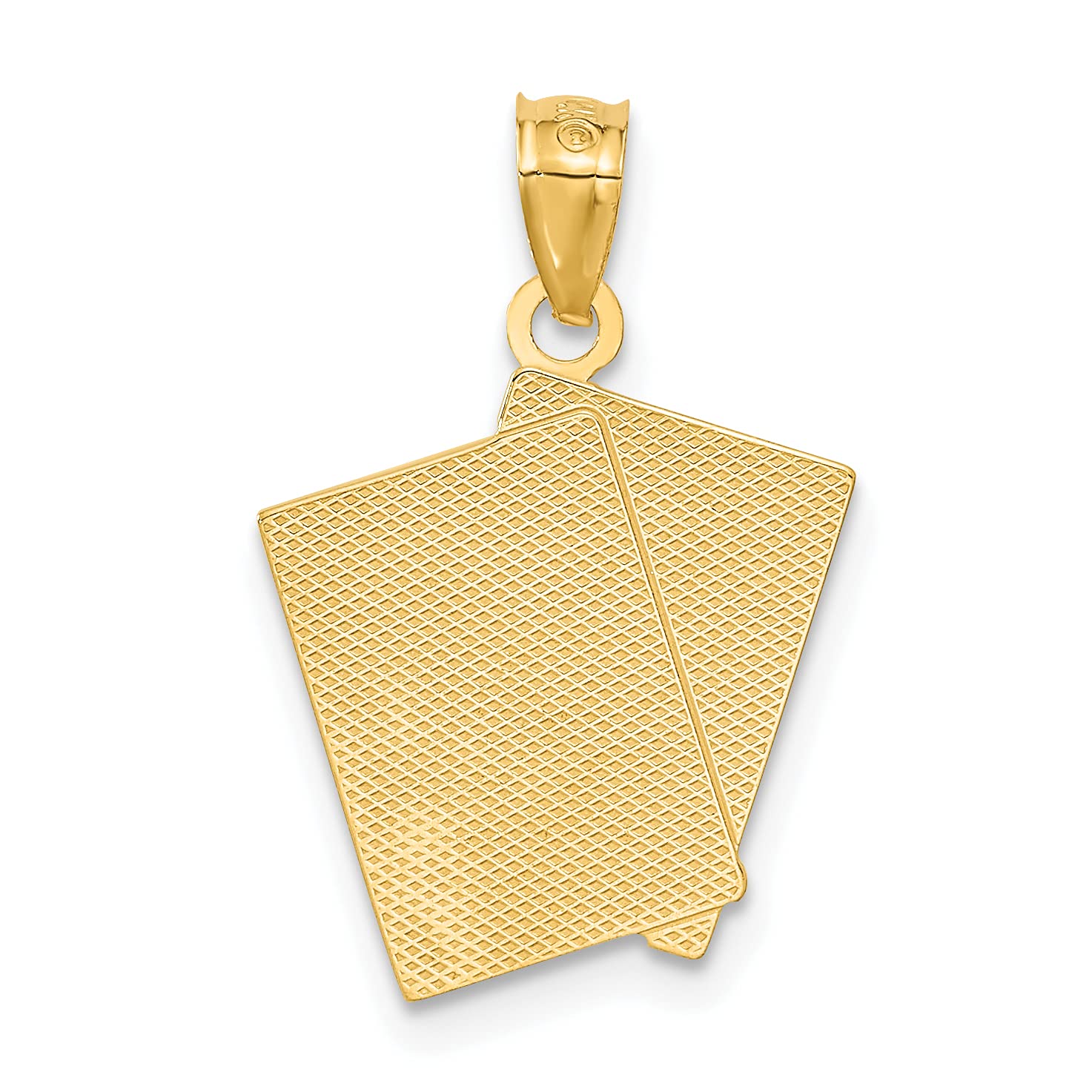 14K Solid Yellow Gold Ace of Hearts Poker Necklace - King of Love Playing Card Pendant - Gambling Deck Charm for Good Luck Jewelry - Perfect for Casino Nights, Poker Parties & Unique Gifts