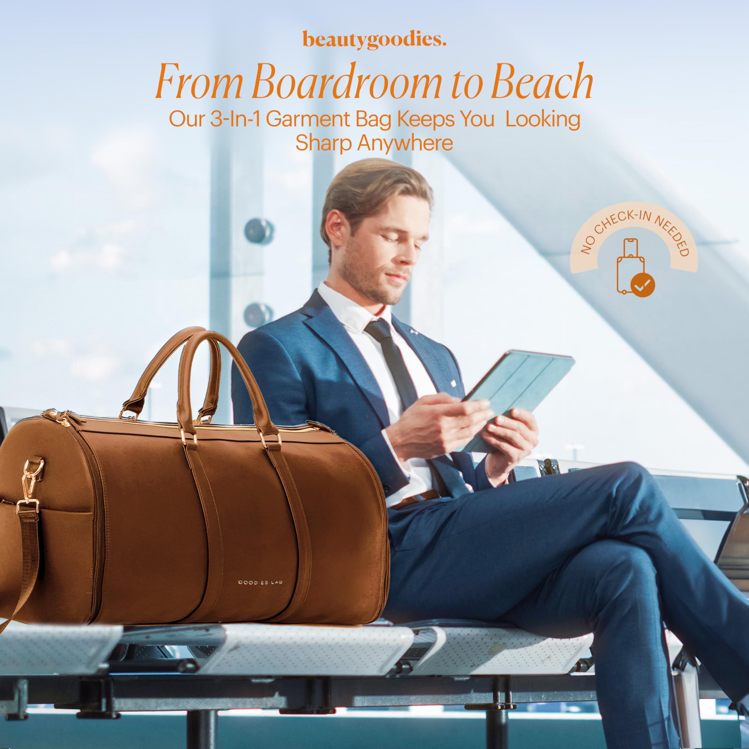 Convertible Travel Garment Bag for Suits & Dresses - Foldable Carry On Duffle Bag with Shoulder Strap | Perfect for Business Trips, Weddings & Airplane Travel