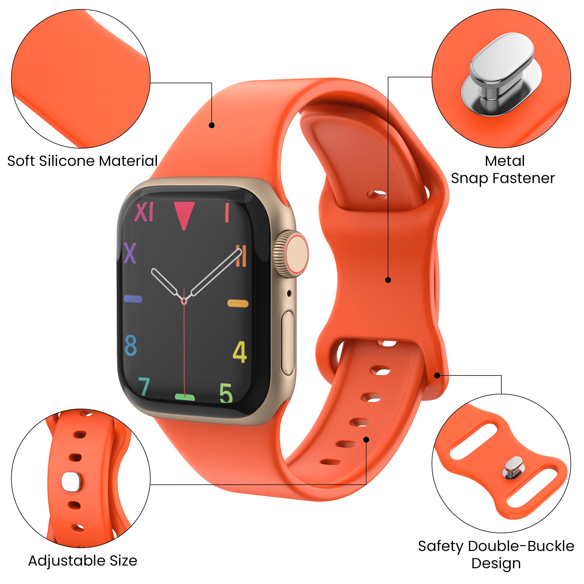 18-Pack Kounlsyam Sport Silicone Bands for Apple Watch 49mm/45mm/44mm/42mm/41mm/40mm/38mm - Breathable Replacement Straps Compatible with iWatch Series Ultra, 9, 8, SE, 7, 6, 5, 4, 3, 2, 1 - Perfect for Gym, Running, Swimming & Daily Wear