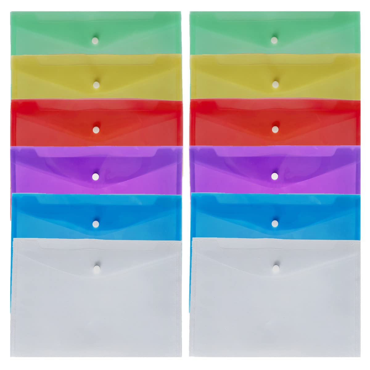 12 Pack Large Transparent Resealable Stamp and Die Storage Bags - 12.79x9.25 Inch Plastic Organizer Folders for DIY Scrapbooking, Card Making, Paper Crafts - Perfect for School, Office, and Craft Room Supplies