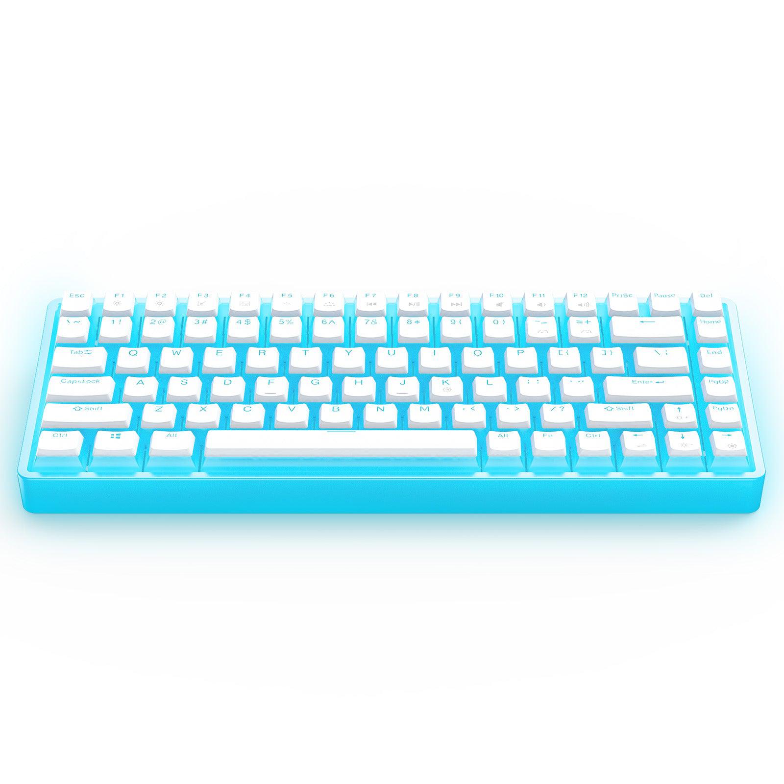 ONIKUMA G30 Wired Mechanical Gaming Keyboard - 84 Keys, RGB Backlit, USB Interface, White | Perfect for PC Gaming, Typing & Office Work