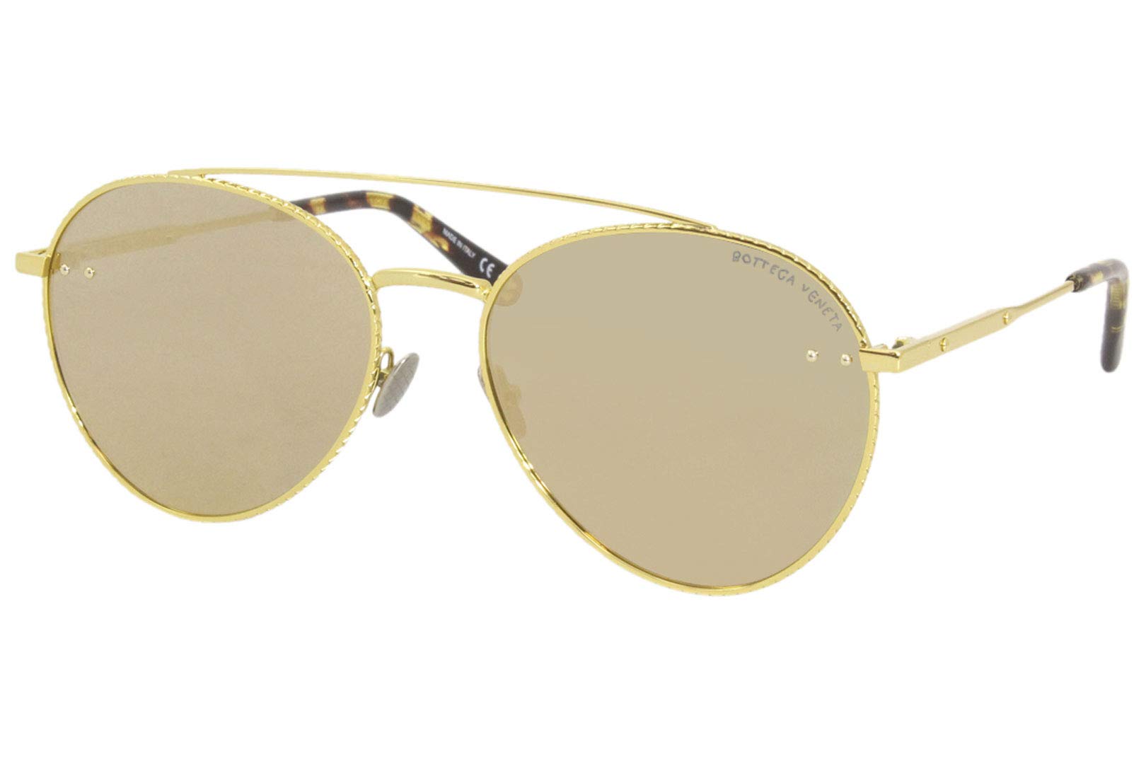 Bottega Veneta BV 0258 S-003 Gold Sunglasses - Luxury Designer Shades for Women & Men - Perfect for Beach, Driving & Outdoor Activities